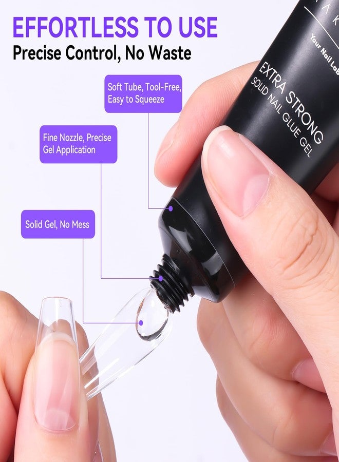 Makartt Nail Glue and Remover Kit: Super Strong Solid Gel for Press on Tips, 30ml Glues Remover for Easy Polish Removal, Nails Art Supplies for Salon and Home Use - Image 5